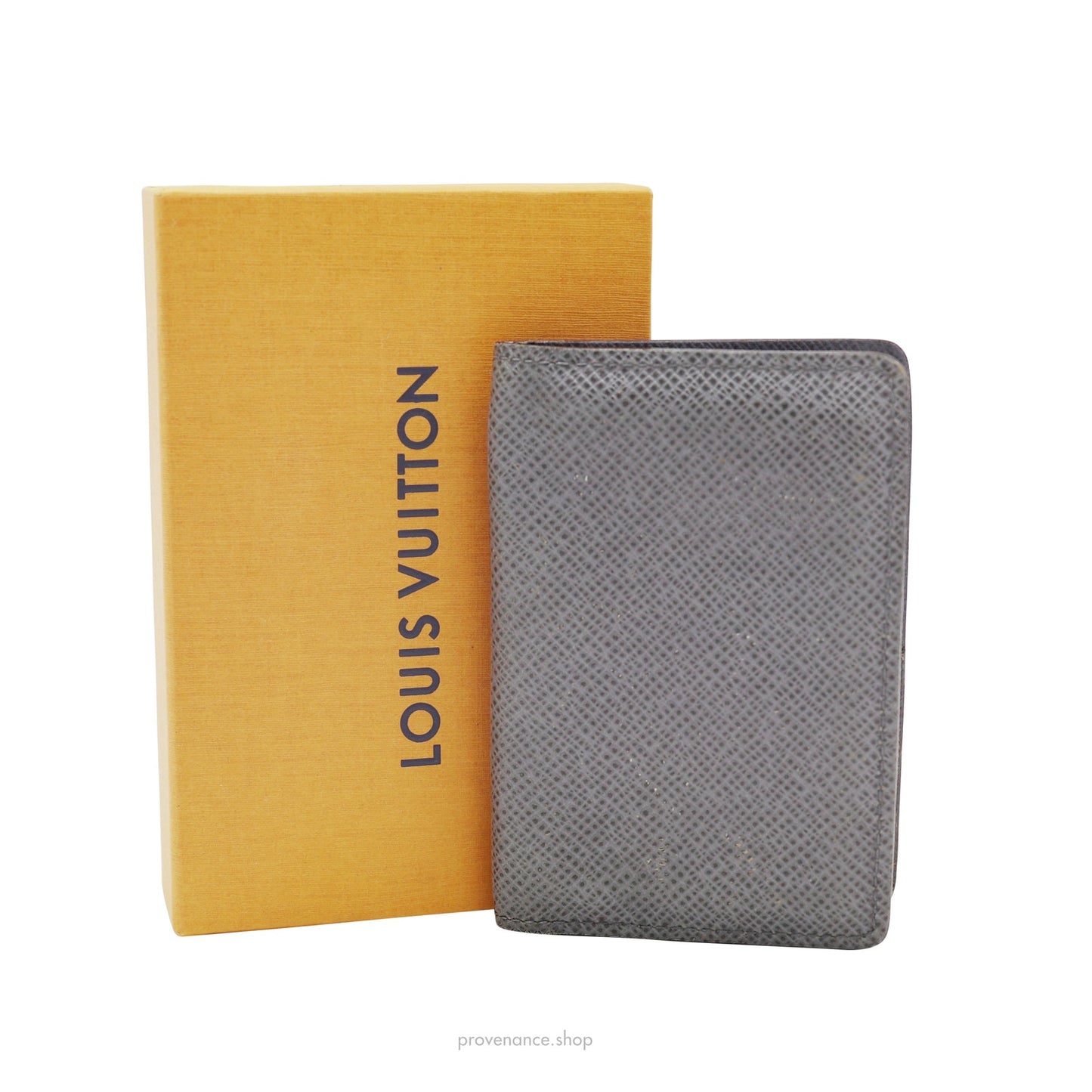 🔴 Louis Vuitton Pocket Organizer Card Holder Wallet - Taiga Glacier