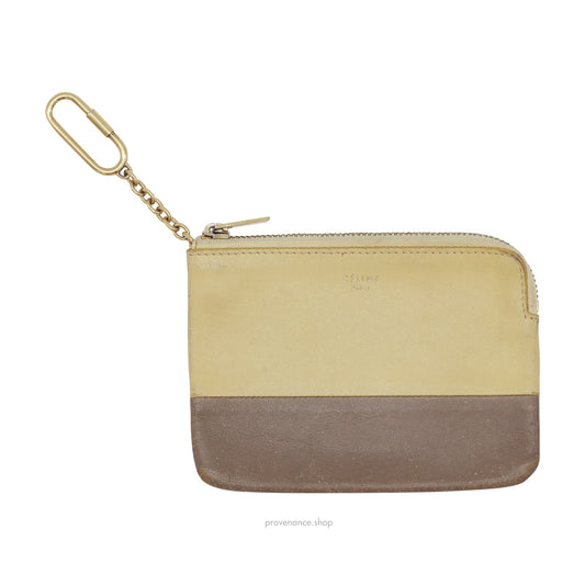 🔴 Celine Key Pouch Cles - Olive Drab/Cream