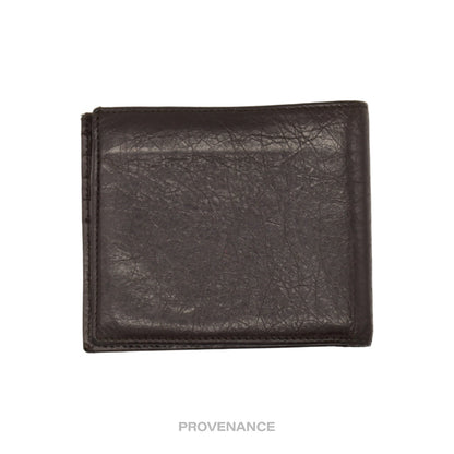 🔴 Balenciaga Screw Stud Bifold Wallet - Chocolate Leather