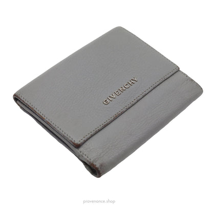 🔴 Givenchy Trifold Wallet - Grey Tumbled Leather
