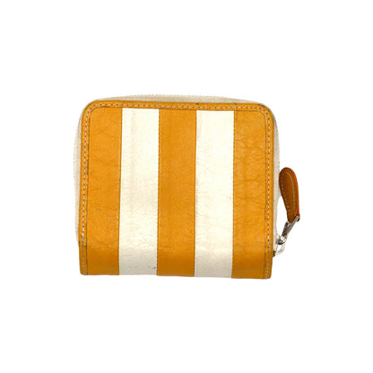 🔴 Balenciaga Bazaar Zip Wallet - Yellow Striped