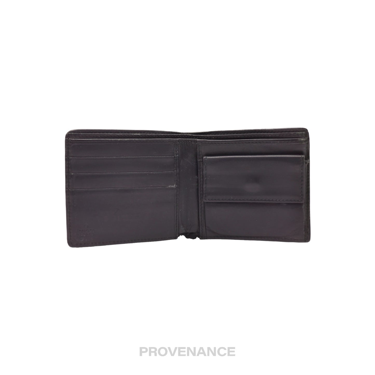 🔴 Gucci Bifold Wallet - Black Guccissima Leather