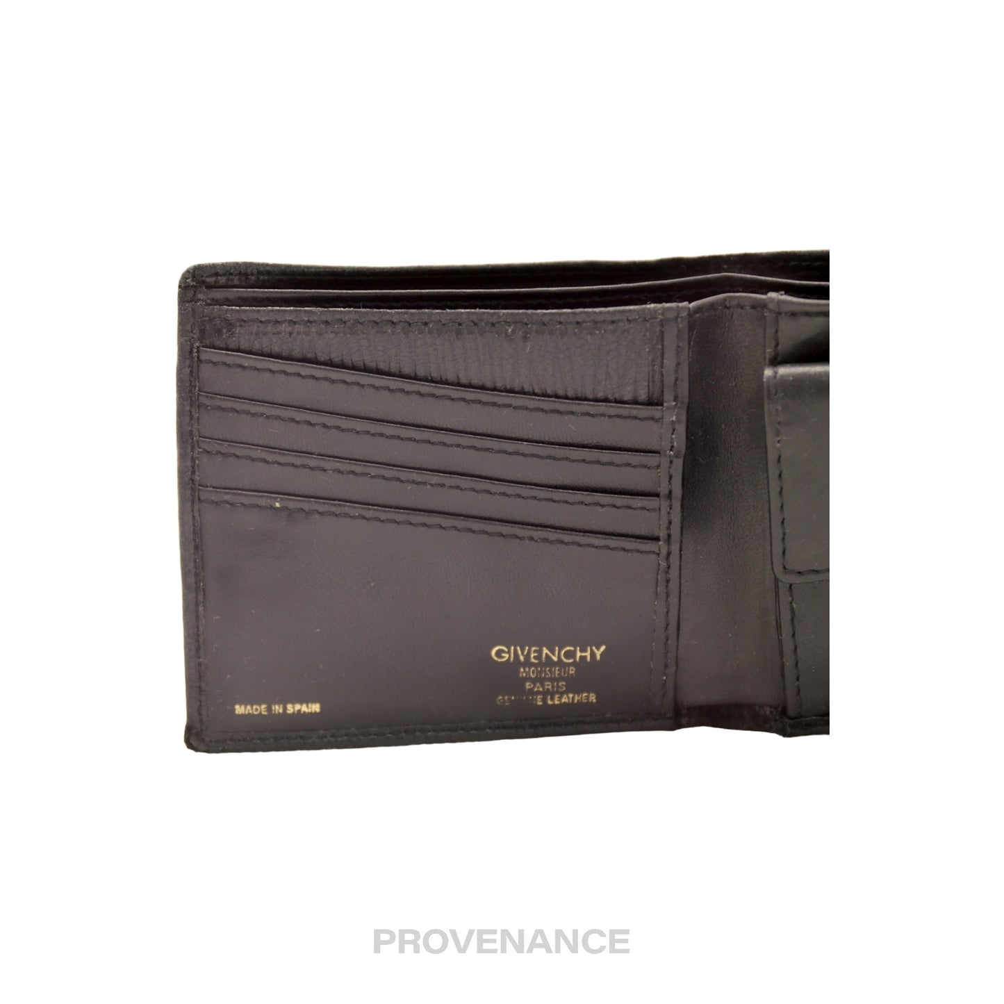 🔴 Givenchy Bifold Wallet - Black Leather