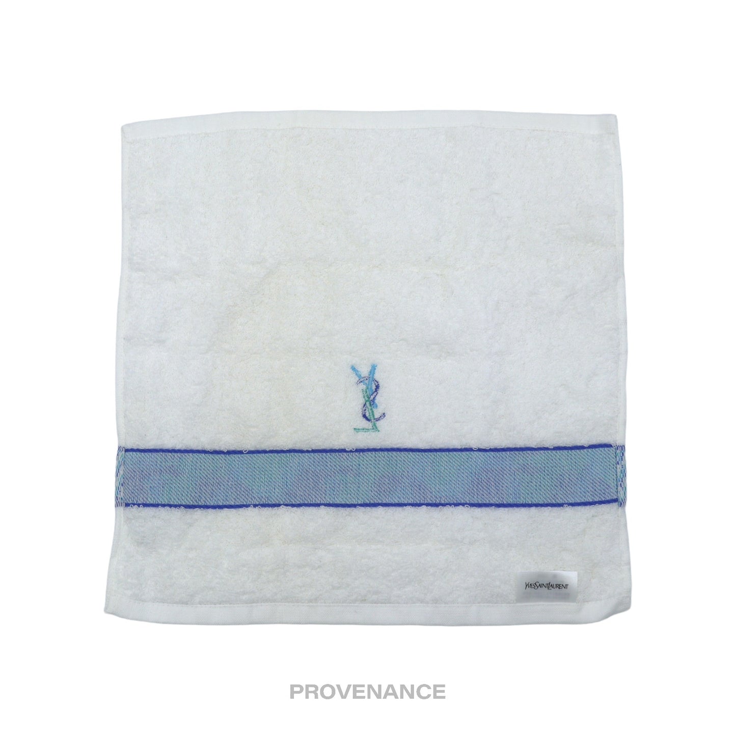 🔴 Yves Saint Laurent YSL Face Towel - White French Terry