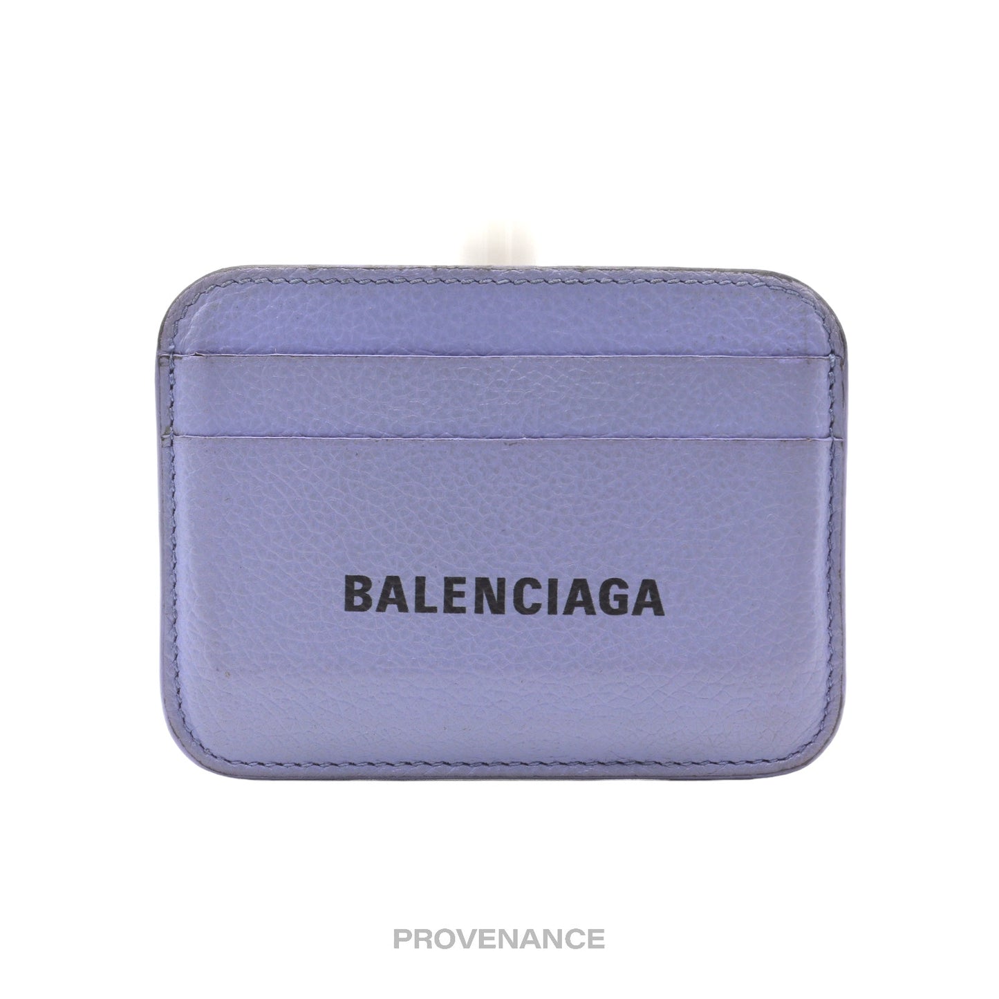 🔴 Balenciaga Logo Card Holder Wallet - Powder Blue Leather