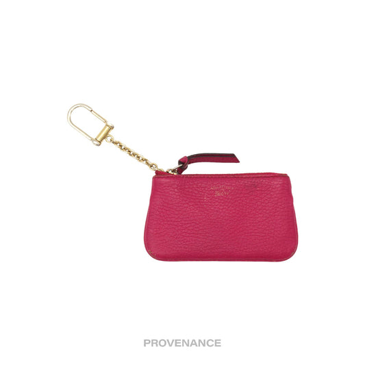 🔴 Gucci "Made in Italy" Key Pouch Cles - Pink Leather