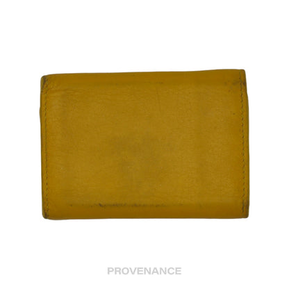 🔴 Balenciaga Papier Mini Wallet - Yellow Leather