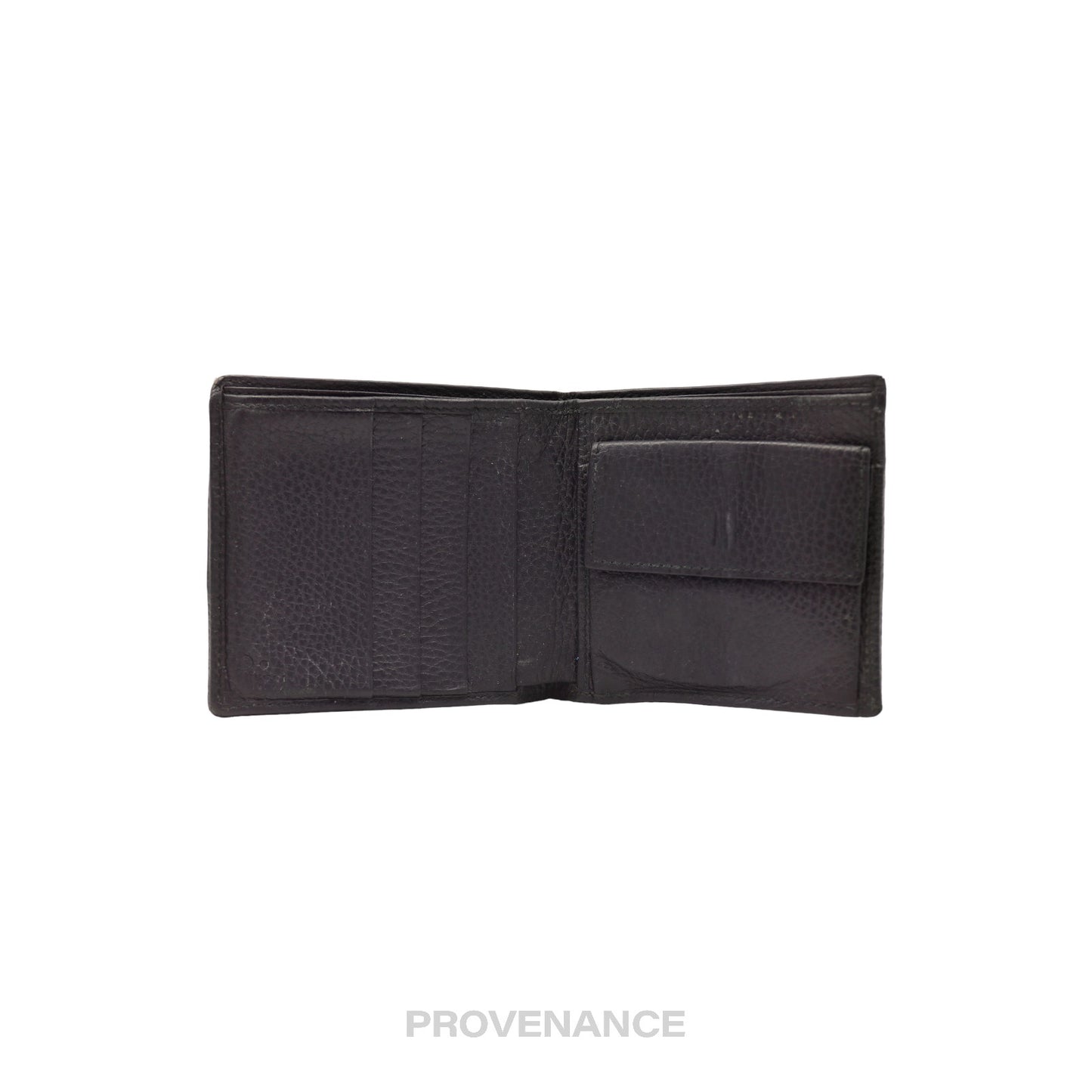 🔴 Gucci Bifold Wallet - Black GG Canvas with Web Detail