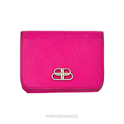 🔴 Balenciaga BB Trifold Wallet - Pink