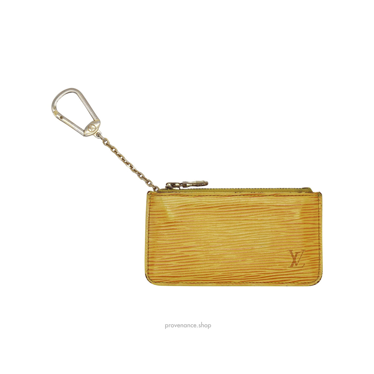 🔴 Louis Vuitton Key Pouch Cles - Tassil Yellow Epi Leather