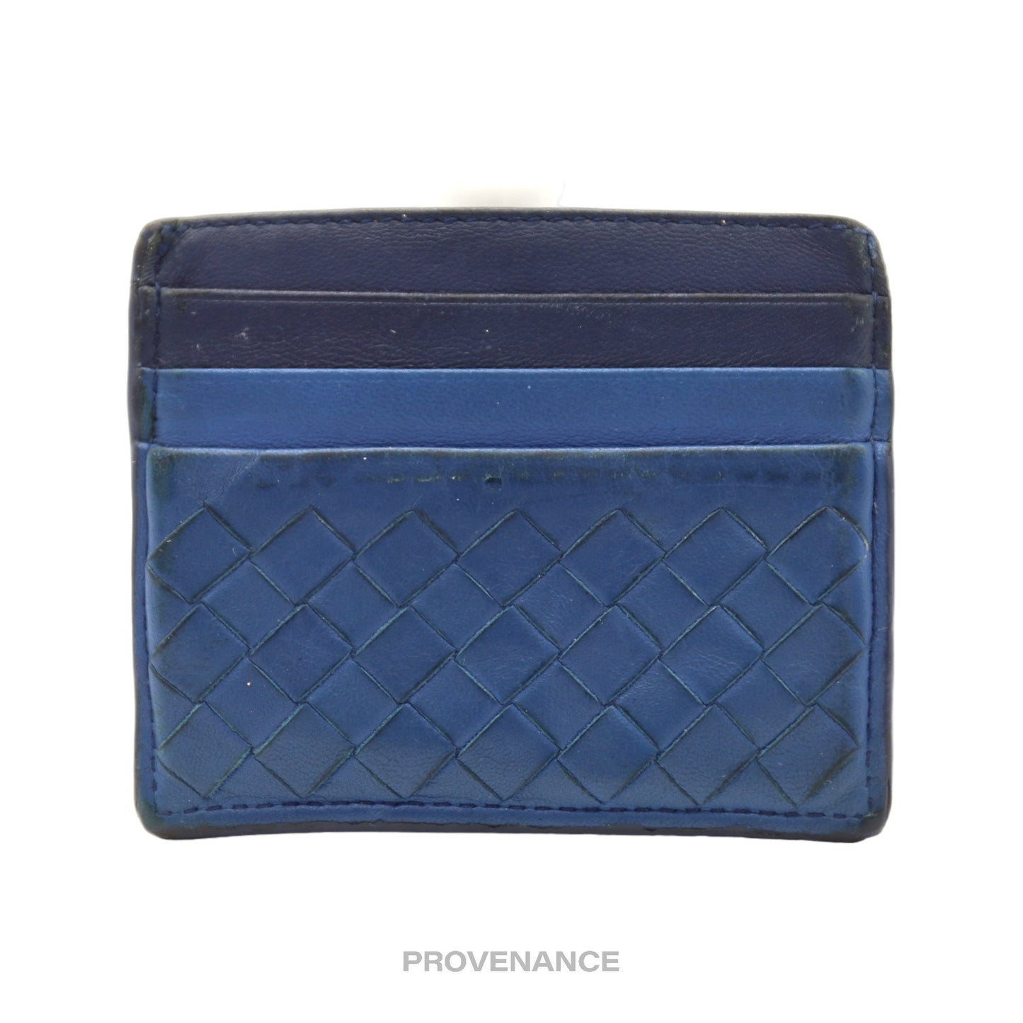 🔴 Bottega Veneta 6CC Card Wallet - Two-Tone Intrecciato