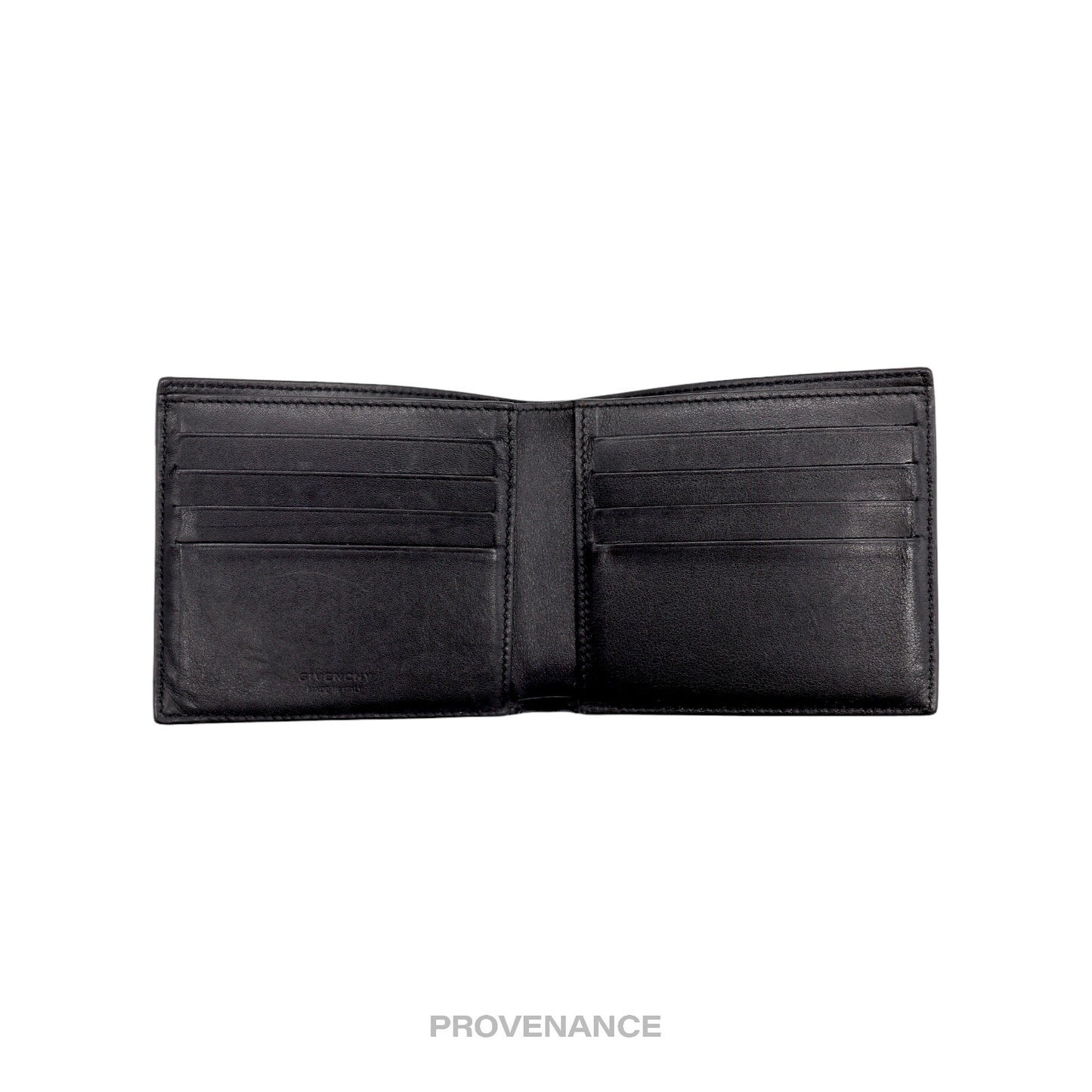 🔴 Givenchy 8CC Address Bifold Wallet - Black Leather