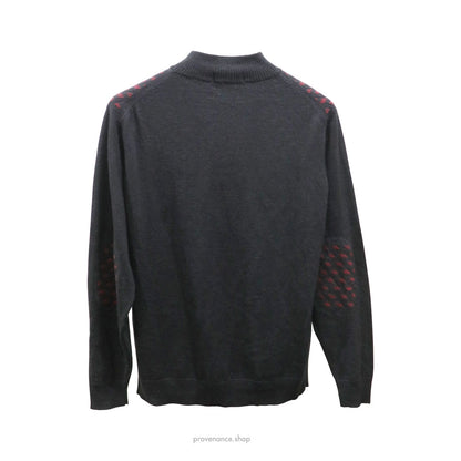 🔴 Yachting Quarter-Zip Wool Sweater - Black