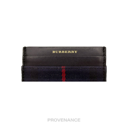 🔴 Burberry Card Holder Wallet - Navy Check