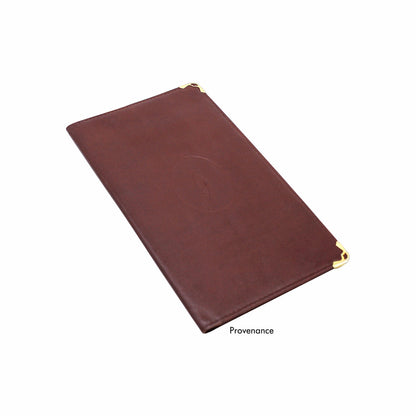 🔴 Cartier Long Wallet - Burgundy Calfskin Leather