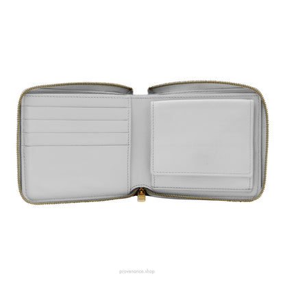 🔴 Celine Compact Zip Wallet - White/Red