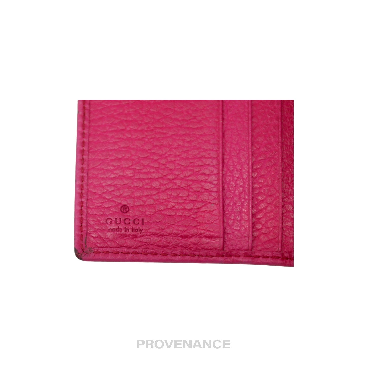 🔴 Gucci Pocket Organizer Wallet - Pink Tumbled Leather