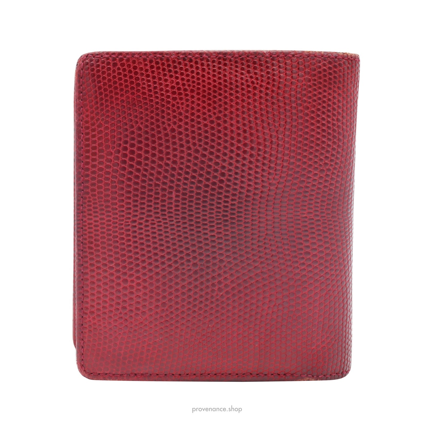 🔴 Louis Vuitton Tall Bifold Wallet - Rubis Lizard Leather