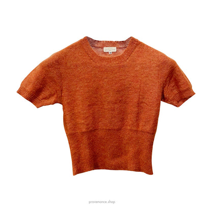 🔴 Balenciaga Cropped Wool Sweater - Burnt Sienna