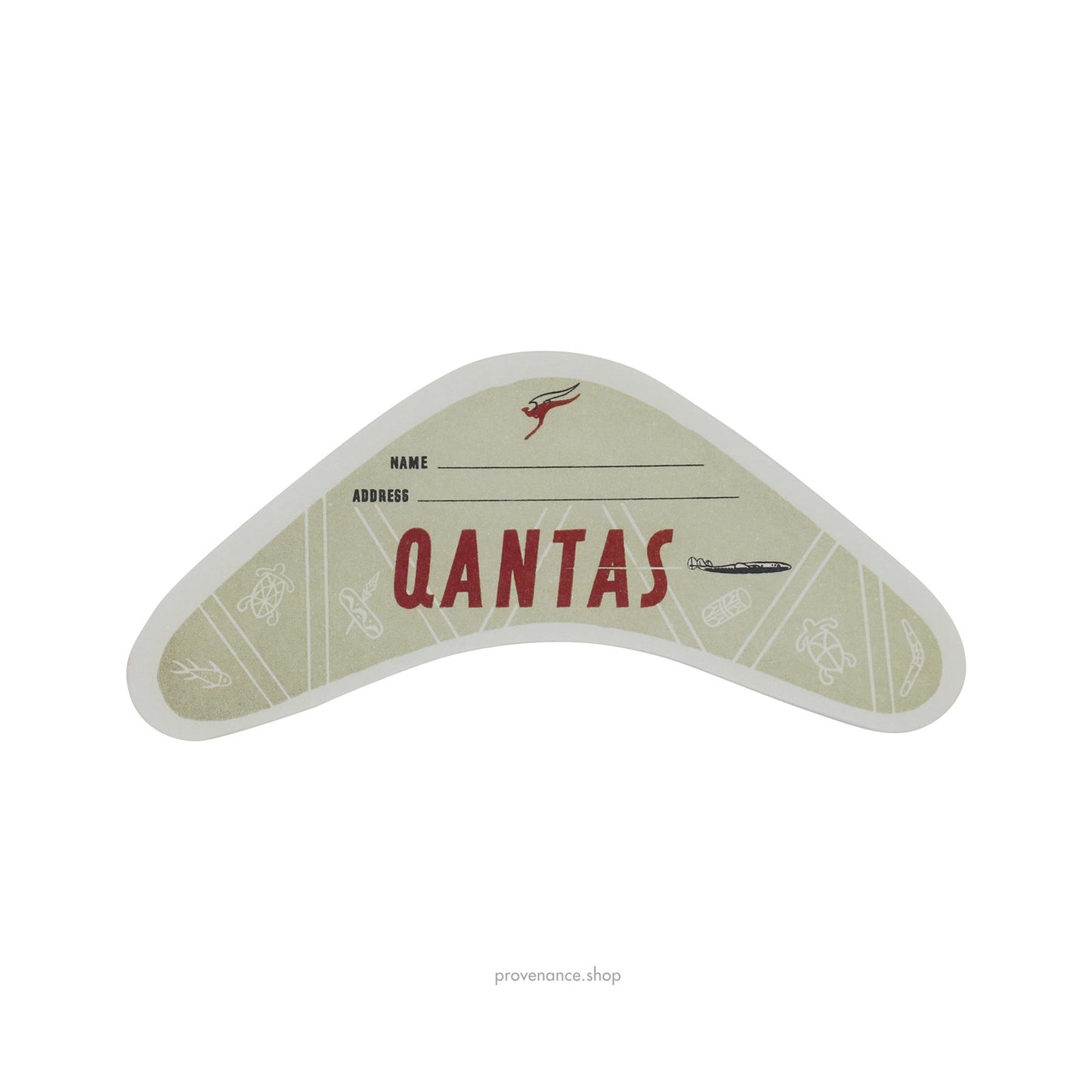 🔴 Louis Vuitton Airline Label Postcard Sticker- QANTAS