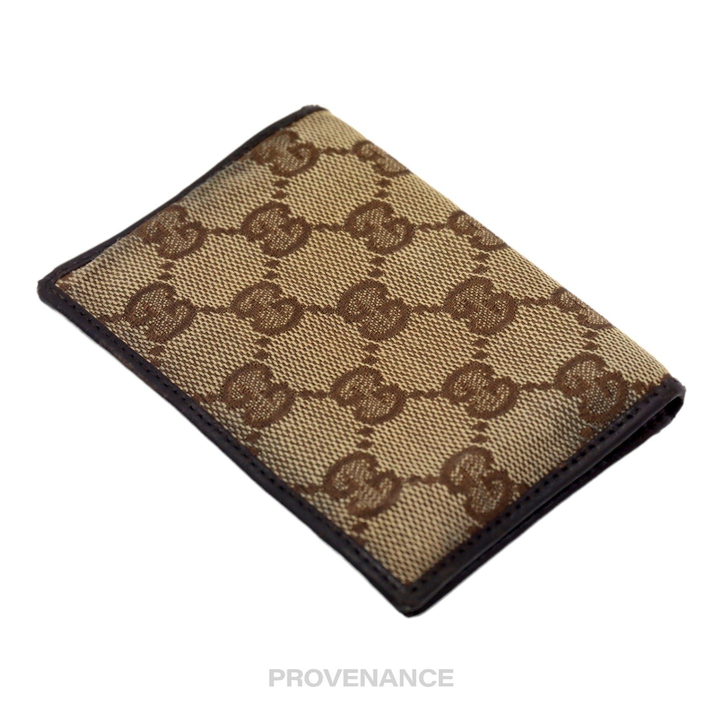 🔴 Gucci Card Wallet - GG Canvas Brown