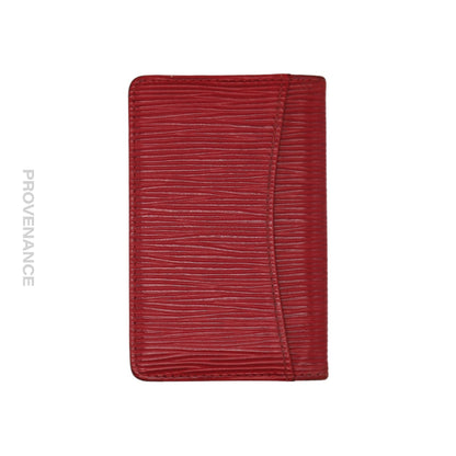 🔴 Louis Vuitton Pocket Organizer Wallet - Red Epi Leather