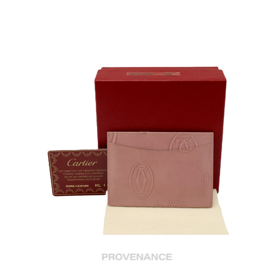 🔴 Cartier Happy Birthday Card Wallet - Pink