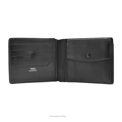 🔴 Hermes MC2 Bifold Wallet - Black Niloticus Crocodile Leather