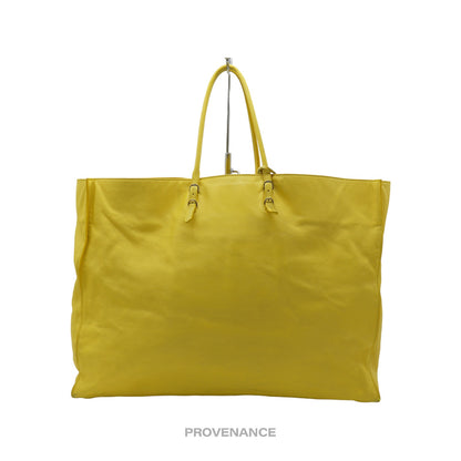 🔴 Balenciaga Papier A4 Tote Bag - Yellow Leather