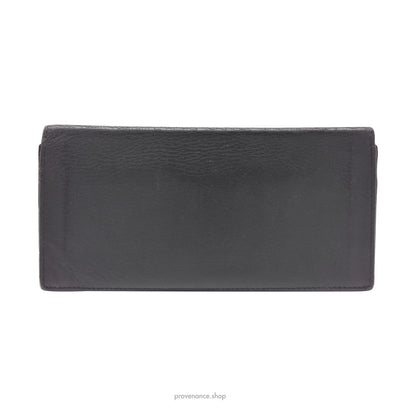 🔴 Cartier Long Wallet - Black Calfskin Leather