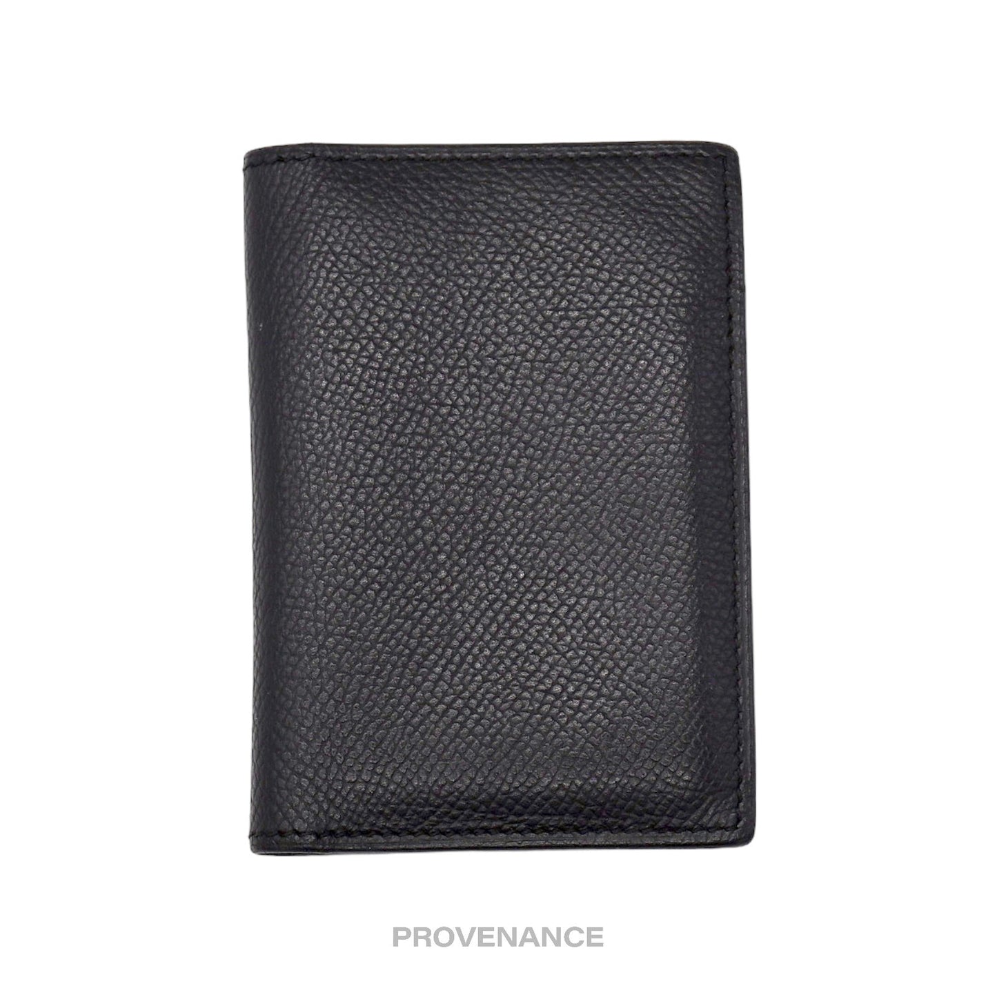 🔴 Hermes MC2 Euclide Card Holder Wallet - Epsom Noir Black