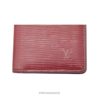 🔴 Louis Vuitton Pocket Organizer Wallet NM- Red Epi Leather