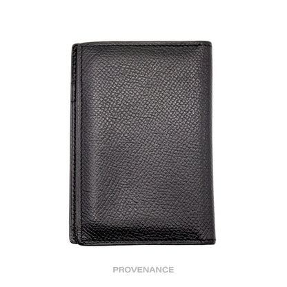 🔴 Hermes MC2 Euclide Card Holder Wallet - Epsom Noir Black