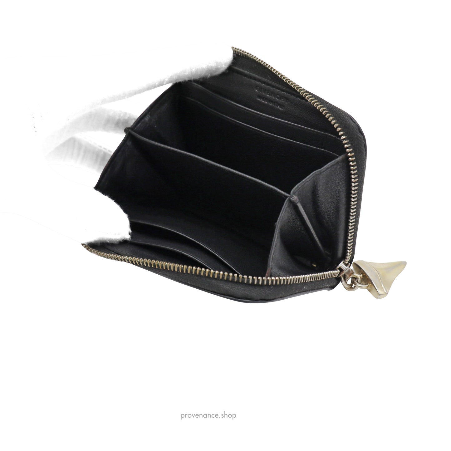 Givenchy Shark Tooth Zip Wallet - Black