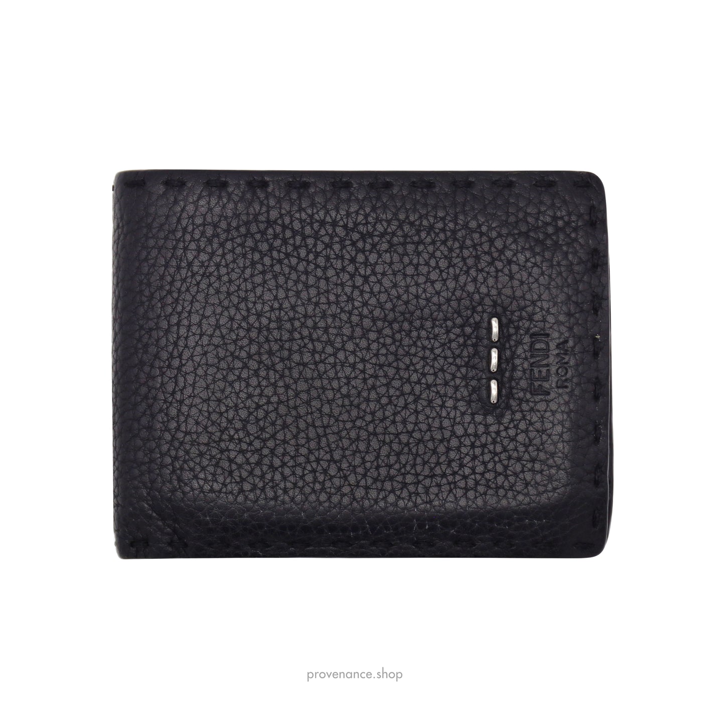 Fendi Selleria Horizontal Wallet - Black Roman Leather