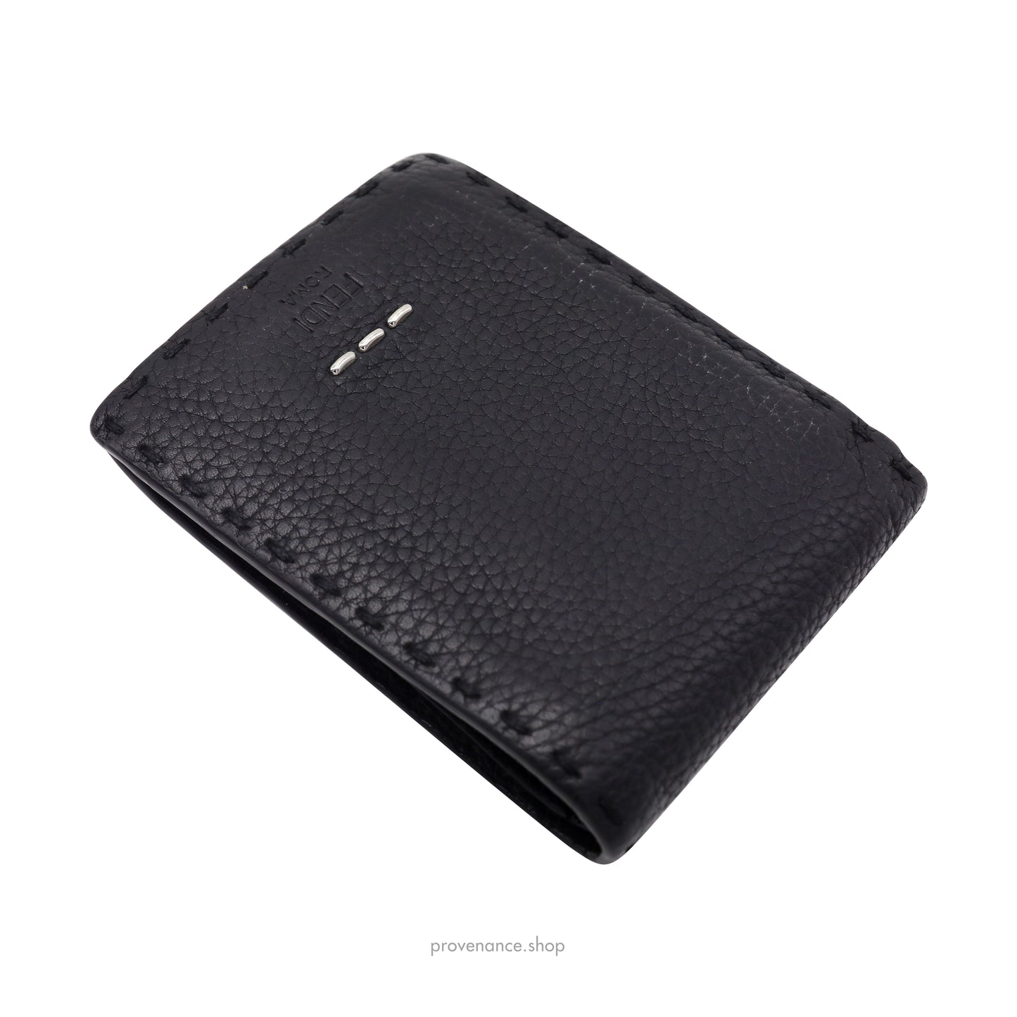 Fendi Selleria Horizontal Wallet - Black Roman Leather