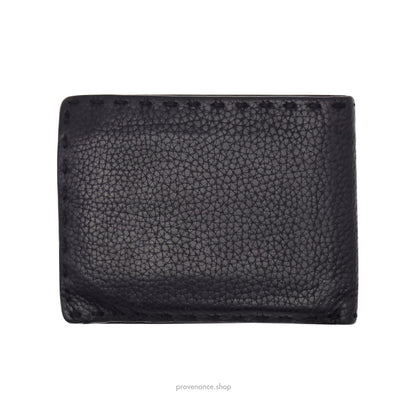 Fendi Selleria Horizontal Wallet - Black Roman Leather