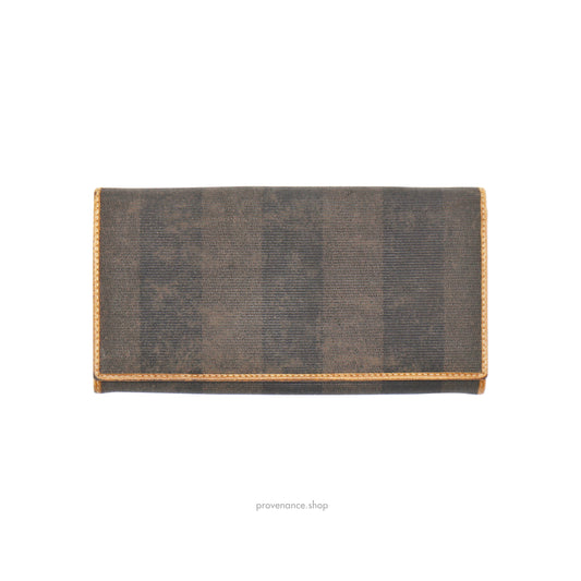 Fendi Pequin Striped Long Wallet