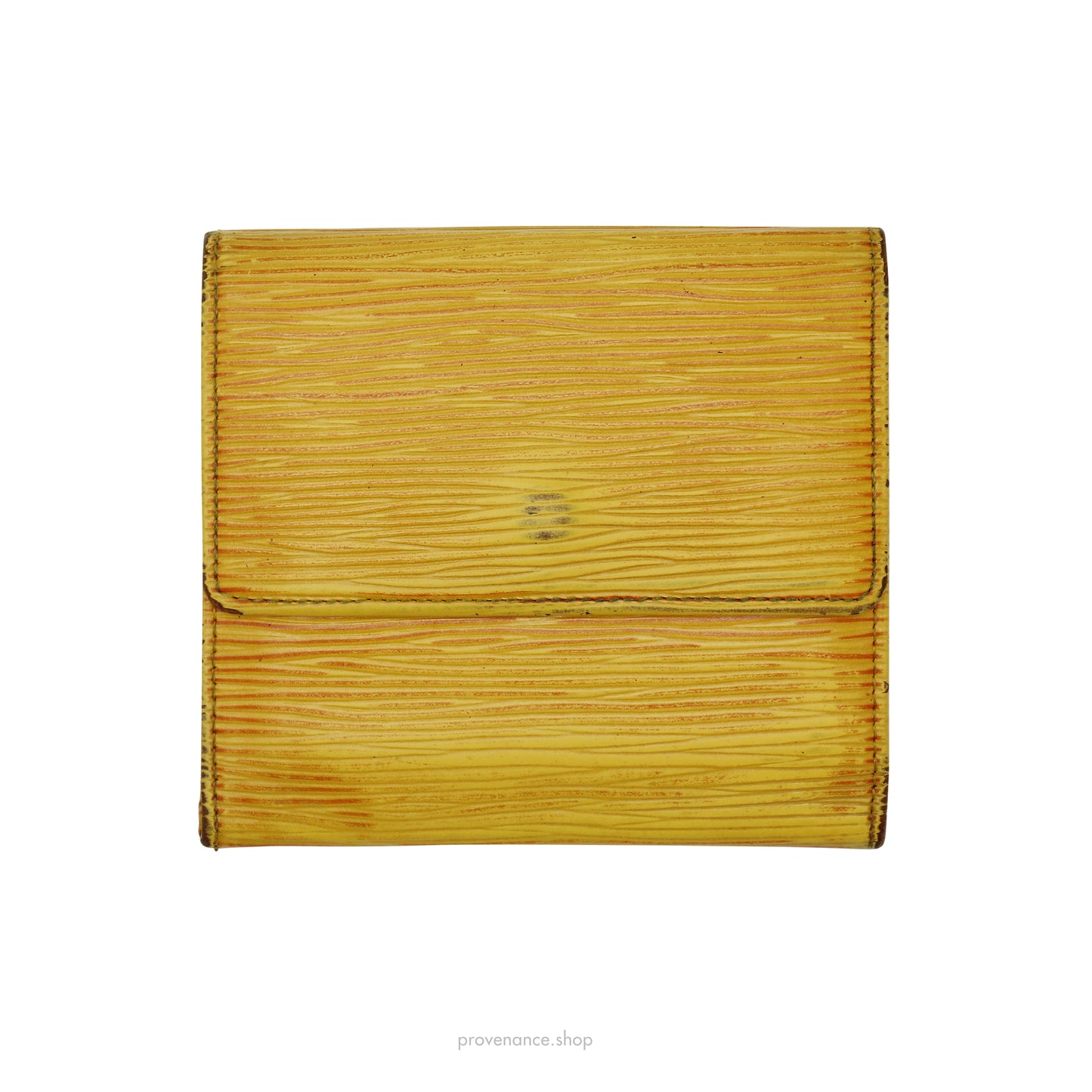 Louis Vuitton Elise Trifold Wallet in Tassil Yellow Epi Leather