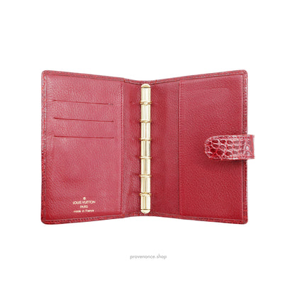 Louis Vuitton SPECIAL ORDER Agenda Fonctionnel PM - Alligator Rubis