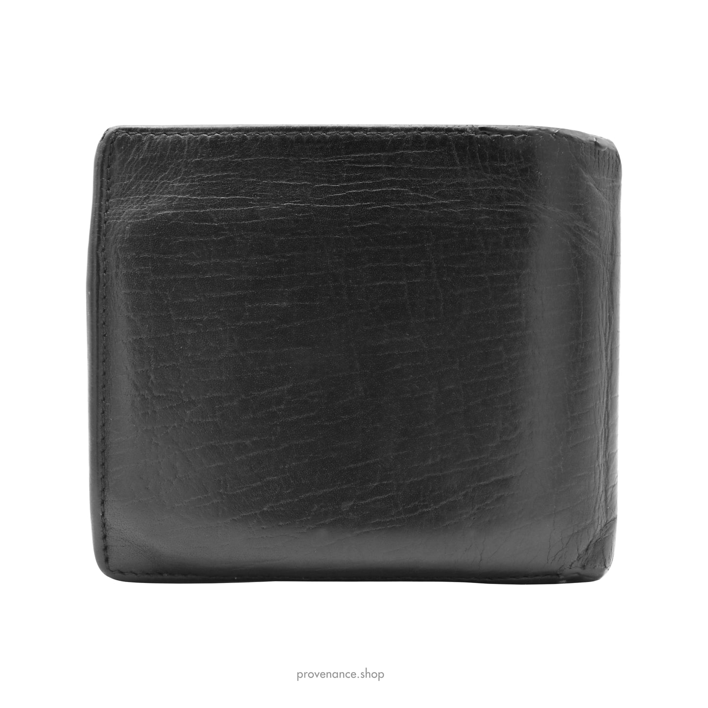 GG Logo Bifold Wallet - Black Leather