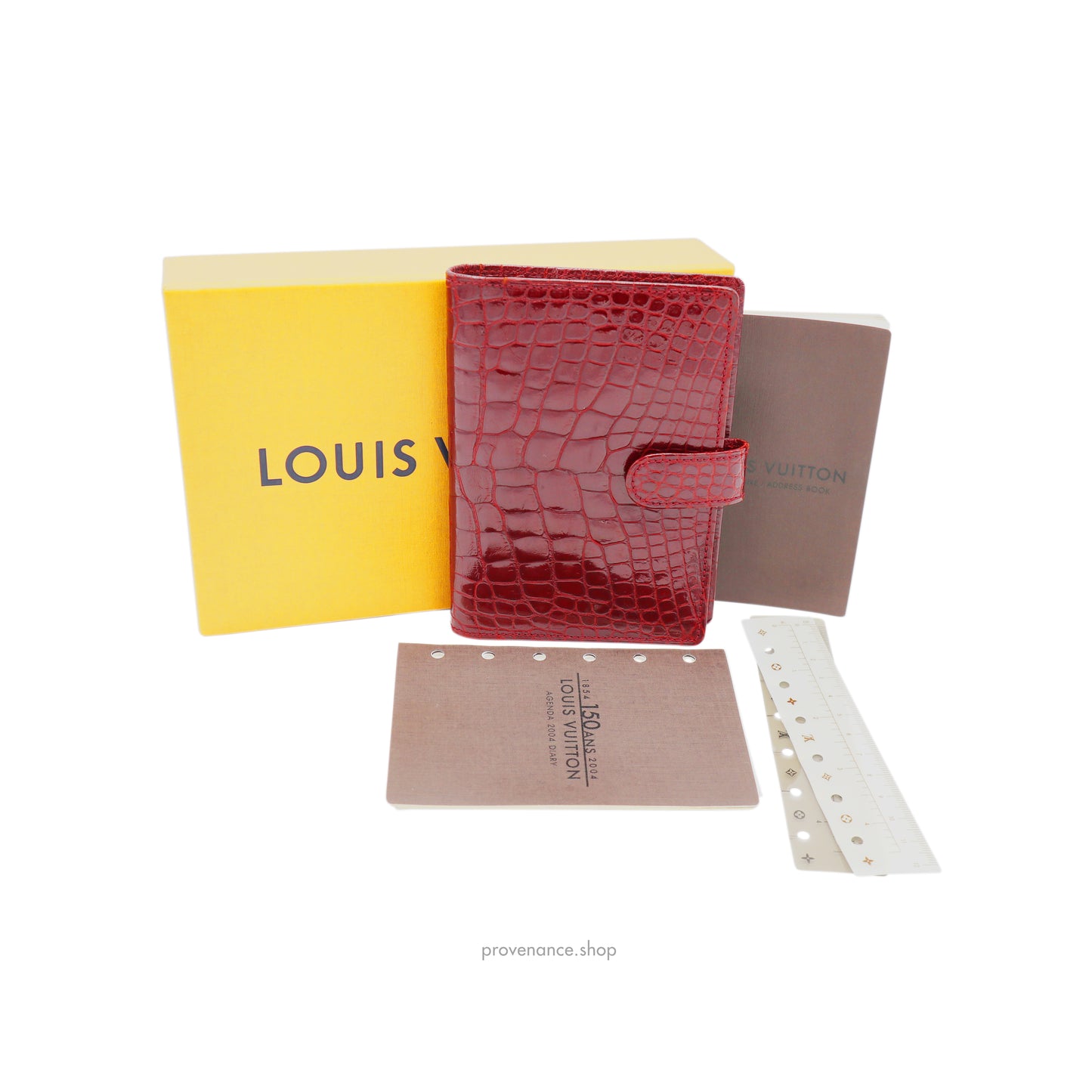 Louis Vuitton SPECIAL ORDER Agenda Fonctionnel PM - Alligator Rubis