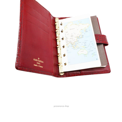 Louis Vuitton SPECIAL ORDER Agenda Fonctionnel PM - Alligator Rubis