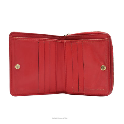 Celine Compact Wallet - Red/Taupe