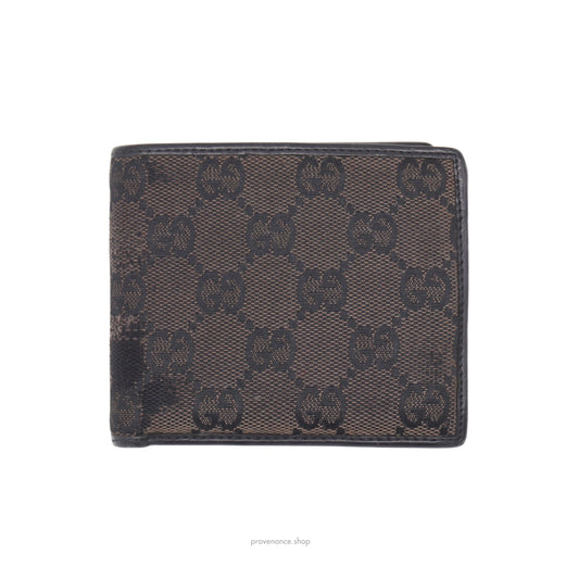 Gucci Bifold Wallet - Black/Brown GG Canvas