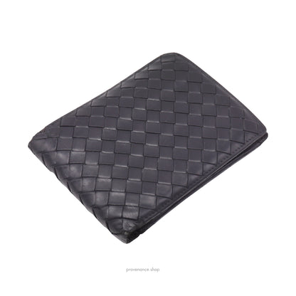 Bottega Veneta Bifold Wallet - Black Intrecciato Leather