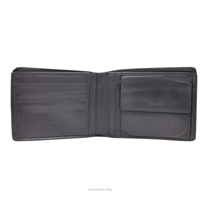 Bottega Veneta Bifold Wallet - Black Intrecciato Leather