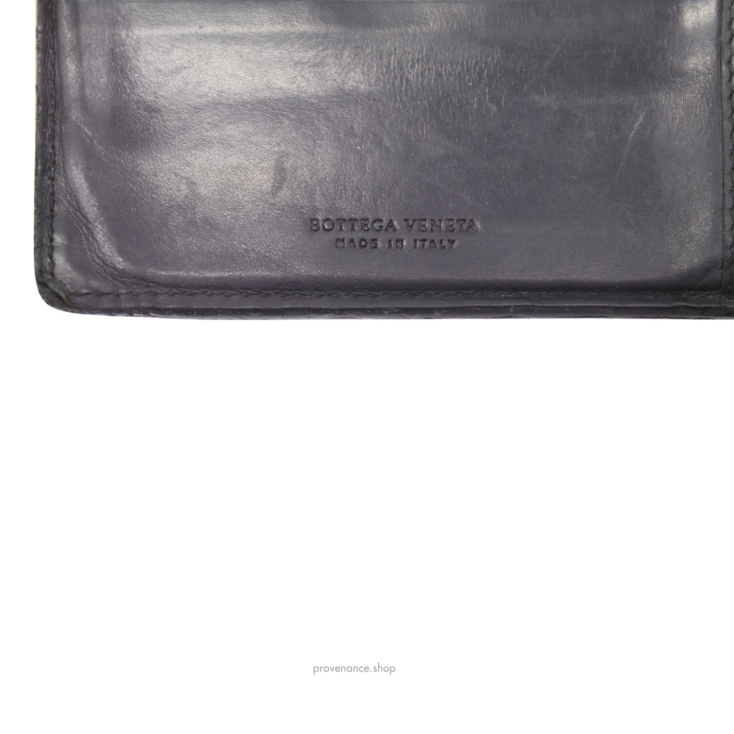 Bottega Veneta Bifold Wallet - Black Intrecciato Leather