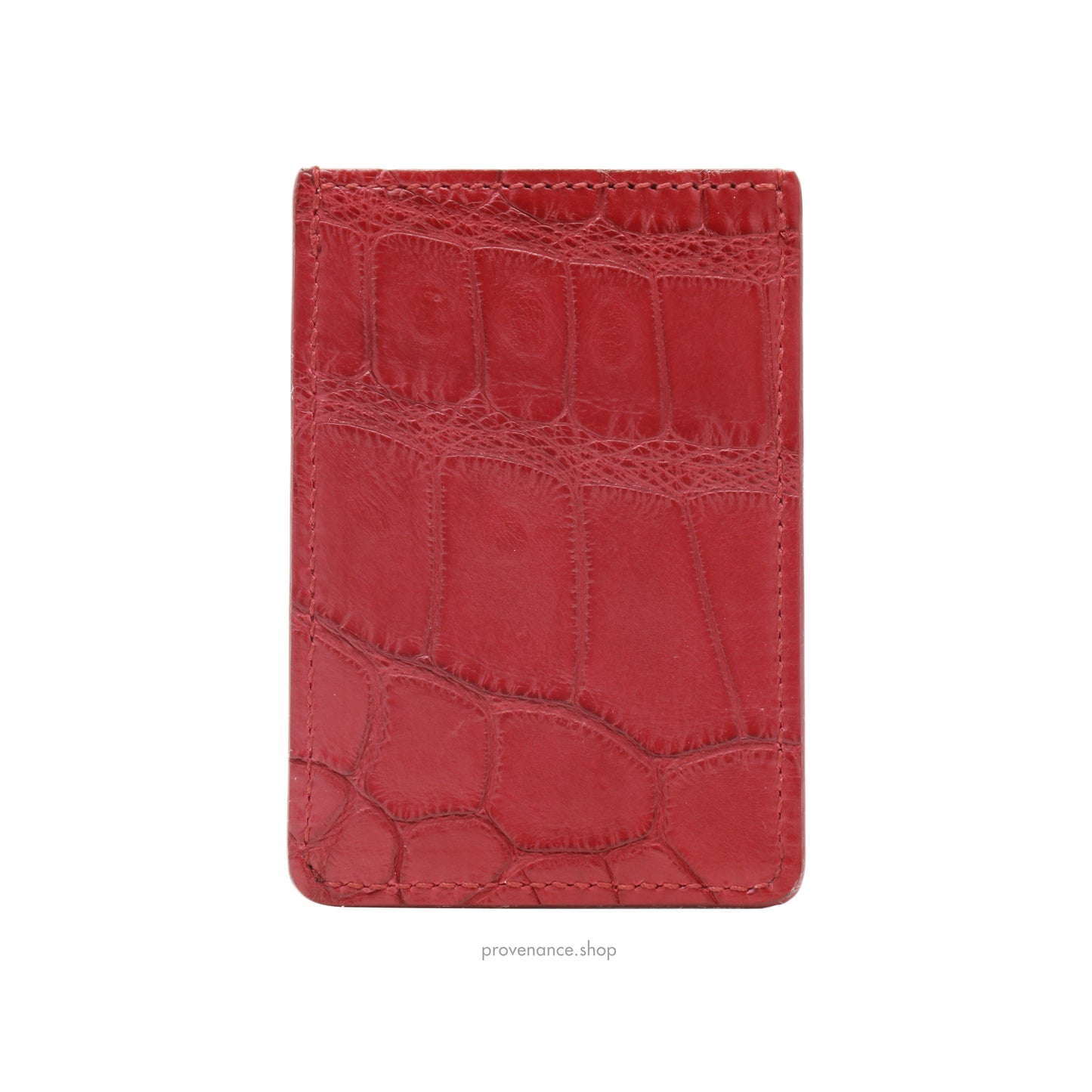 Louis Vuitton Genève Card Holder Wallet - Red Alligator Leather