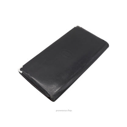 Cartier Long Wallet - Black & Burgundy Leather